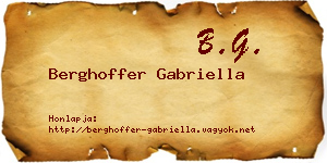 Berghoffer Gabriella névjegykártya