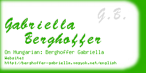 gabriella berghoffer business card